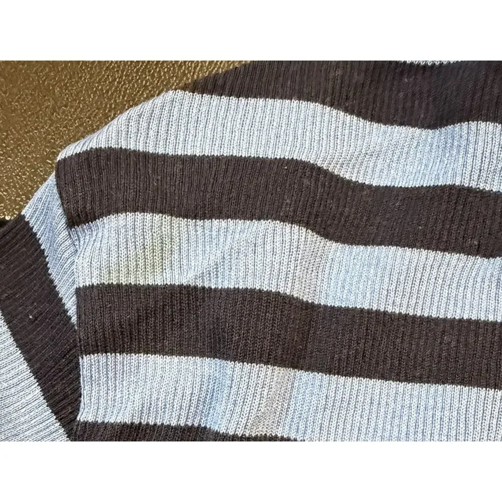 90s Ralph Lauren Sport Striped Rugby Polo Shirt Women’s L USA made 100% Cotton - Picture 3 of 11